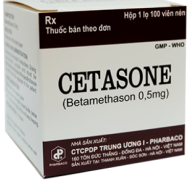 CETASONE (betamethason 0,5mg) tw1 Lọ*100viên