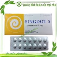 SINGDOT 5 ( montelukast 5mg) hộp* 1 vỉ*14 viên