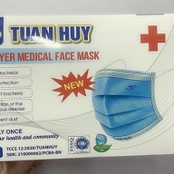 Khẩu trang y tế 4 lớp Tuấn Huy màu xanh hộp*50 chiếc