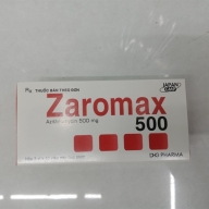 Azithromycin 500mg(Zaromax) (H/3vỉ x 10v)Hậu Giang