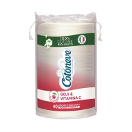 Bông tẩy trang HỮU CƠ 40 miếng MAXI 2 trong 1 COTONEVE (Hồng) CT005