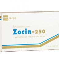Zocin-250 (clazithromycin 250mg) Hộp 30 viên
