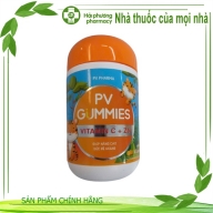 Kẹo dẻo cao cấp PV Gummies Vitamin C + ZN giúp tăng sức đề kháng vị cam