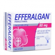 EFFERALGAN 80mg dạng bột sủi Hộp 12 gói ( date cận )
