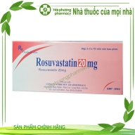 Rosuvastatin 20 mg armephaco hộp*3 vỉ*10 viên