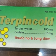 Terpincold (terpin hydrate , codein ) hộp*2 vỉ*15 viên