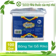 Tăm bông xoắn thân gỗ cao cấp Rico gói *100 que
