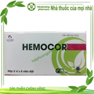 Viên đặt trực tràng Hemocor hộp*2 vỉ*5 viên
