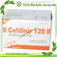 Cefdinir 125mg h* 14 gói * 2.5g