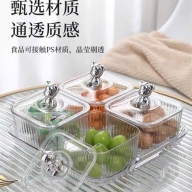 Khay đựng mứt bánh kẹo 4 ngăn nắp gấu bạc ( hàng tặng không bán )