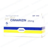 Cinnarizin 25mg H*10 vỉ x10viên Vidipha