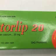Atorlip 20mg (Atorvastatin 20mg) Hộp 30 viên - Hậu giang