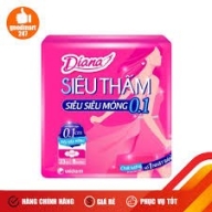 Băng vệ sinh Diana siêu thấm 0.1cm 8 miếng