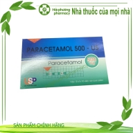 Paracetamol 500 US ( paracetamol 500 mg ) hộp*10 vỉ*10 viên