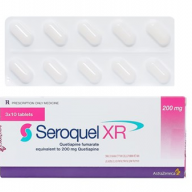 Seroquel XR 200mg H* 3vỉ x10viên - Trị trầm cảm, rối loạn lưỡng cực