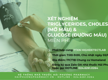 CHƯƠNG TRÌNH XÉT NGHIỆM MỠ MÁU, ĐƯỜNG MÁU MIỄN PHÍ!!!